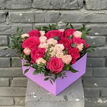 Цветочная композиция из Розы в коробке в Ширяево