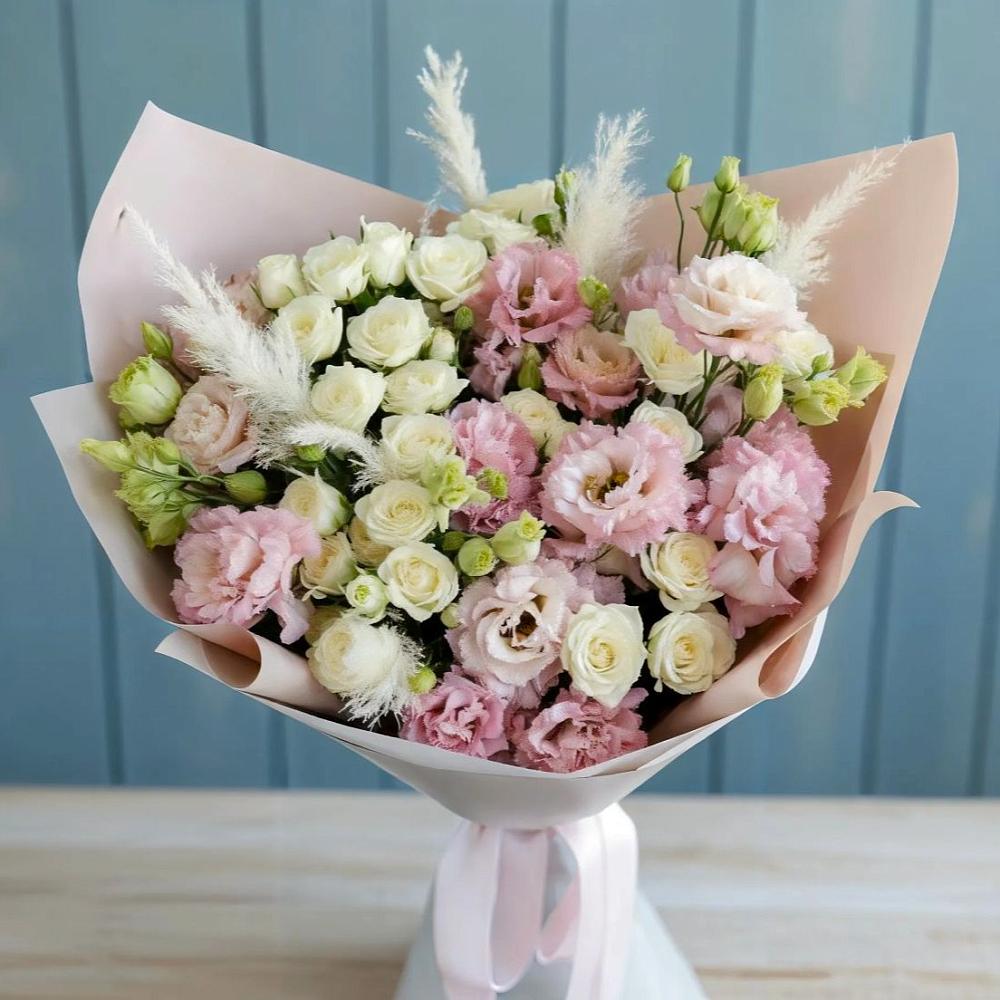 Букет цветов из: Альстромерии и Розы в Ширяево