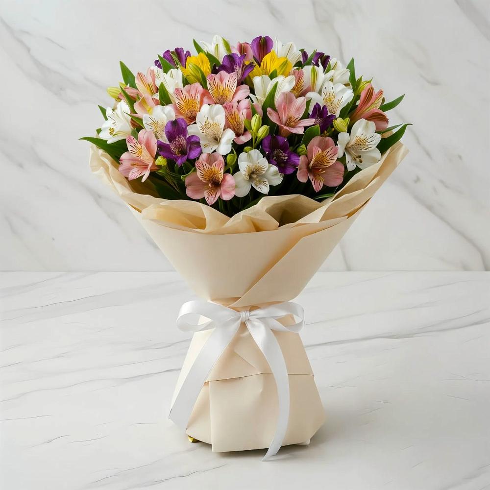 Букет цветов из: Альстромерии в Ширяево