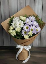 Букет цветов из:  Хризантемы и Розы в Ширяево