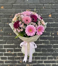 Букет цветов из:  Герберы и Хризантемы в Ширяево