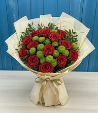 Букет цветов из:  Розы и Хризантемы #REPLACE_PRED# Ширяево