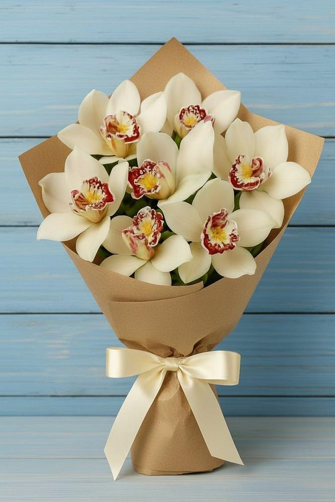 Букет цветов из: Орхидеи и Розы в Ширяево