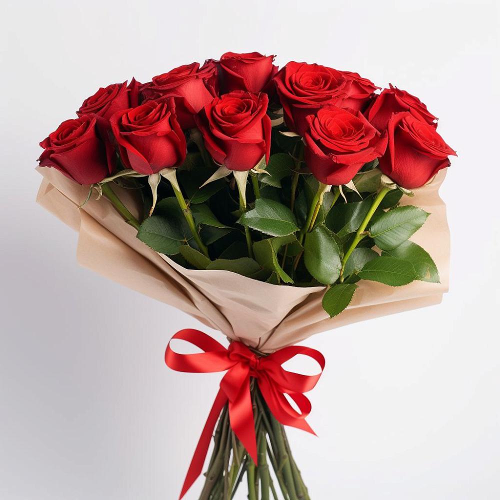Букет 11 Красных роз Эдлесс Лав в Ширяево